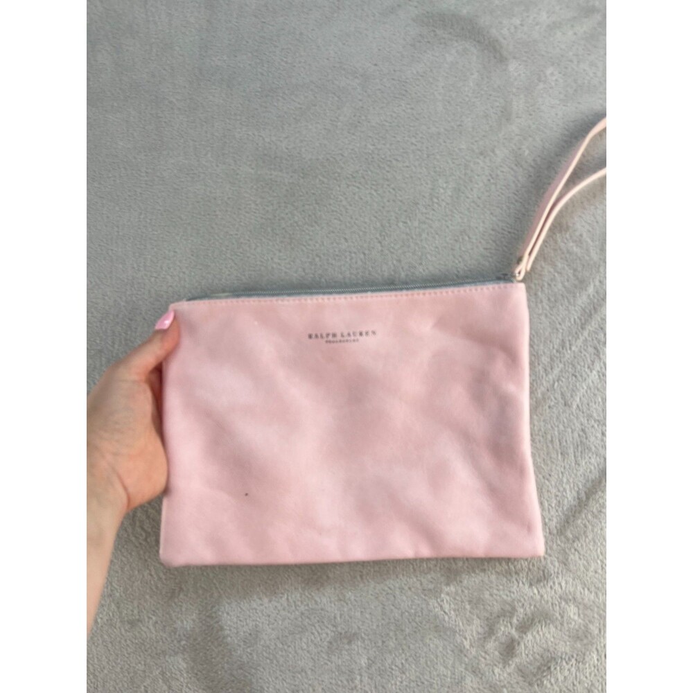 Ralph Lauren Romance Me Fragrance Large Wristlet Bag Pink Silver 🇺🇸